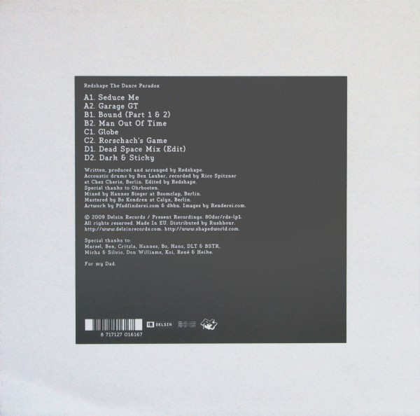 Redshape - The Dance Paradox | Delsin (80dsr/rds-lp1) - 2