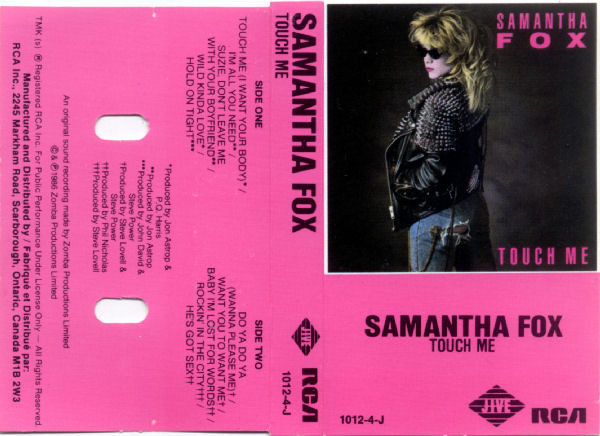 Samantha Fox - Touch Me [Cassette] | Jive (1012-4-J) - 3