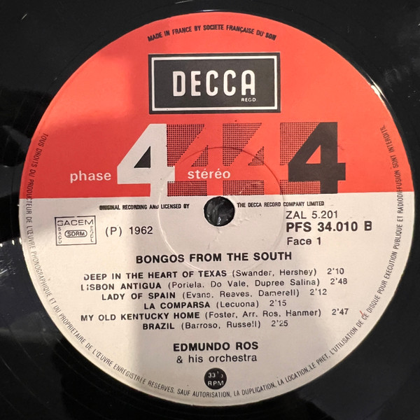 Edmundo Ros & His Orchestra - Bongos From The  South | Decca (PFS 34010) - 3