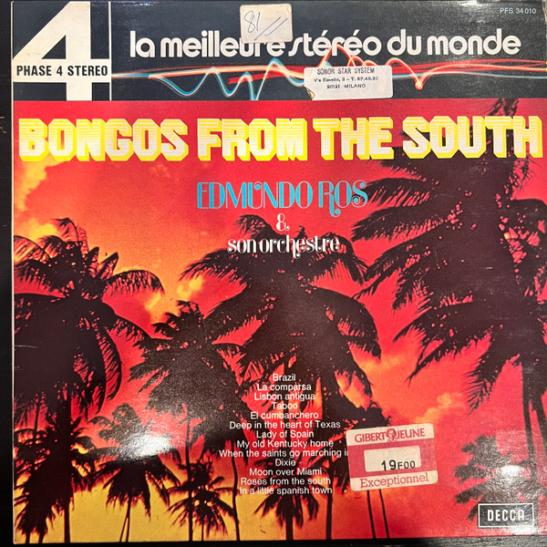Edmundo Ros & His Orchestra - Bongos From The  South | Decca (PFS 34010) - main