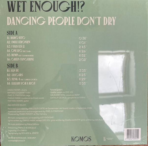 Wet Enough!? - Dancing People Don't Dry | Komos (KOS 039LP) - 2 Wet Enough!? - Dancing People Don't Dry | Komos (KOS 039LP) - 2