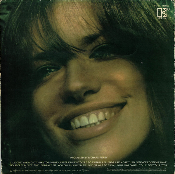 Carly Simon - No Secrets | Elektra (K42127) - 2 Carly Simon - No Secrets | Elektra (K42127) - 2