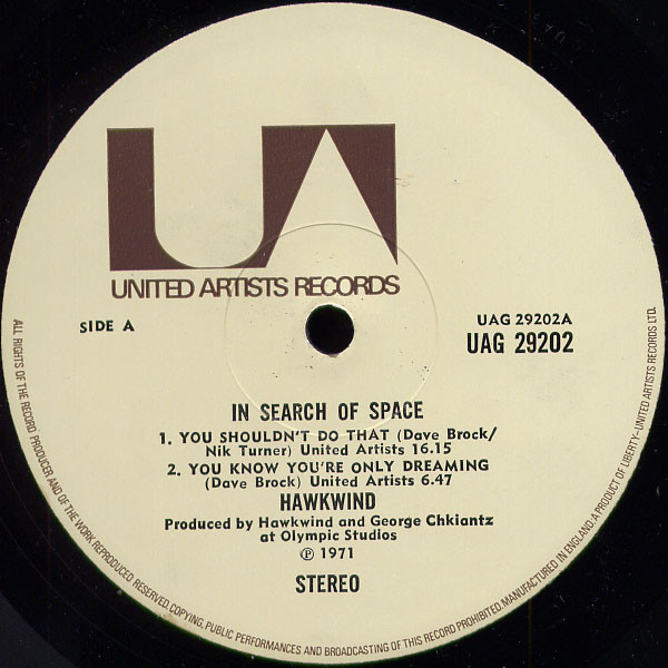 Hawkwind - X In Search Of Space | United Artists Records (UAG 29202)