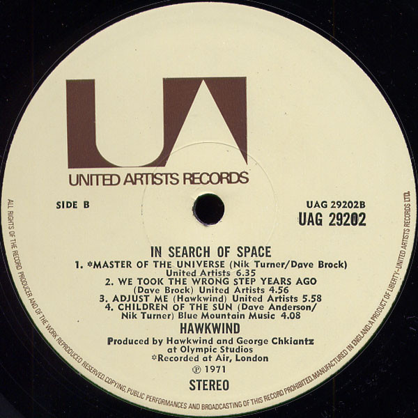 Hawkwind - X In Search Of Space | United Artists Records (UAG 29202) - 2 Hawkwind - X In Search Of Space | United Artists Records (UAG 29202) - 2