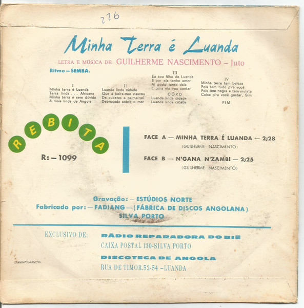 Guilherme Nascimento - Minha Terra É Luanda / N'Gana N'Zambi | Rebita (R:-1099) - 2