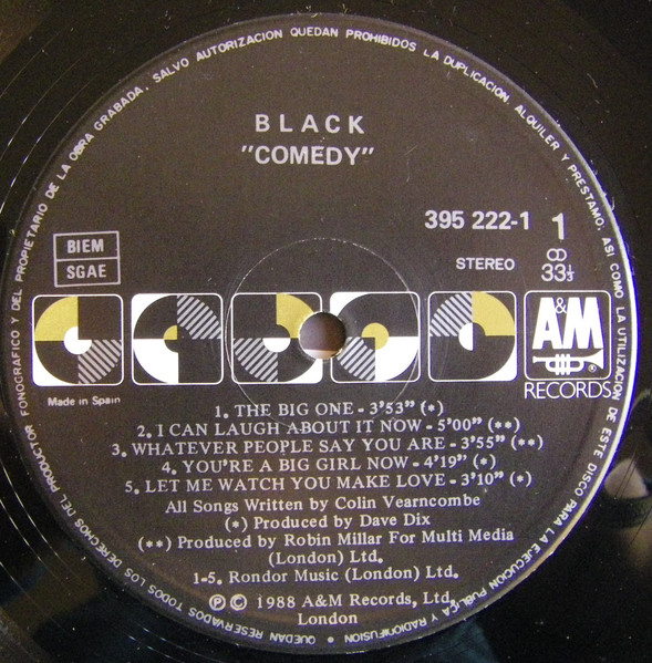 Black - Comedy | A&M Records (395 222-1) - 3