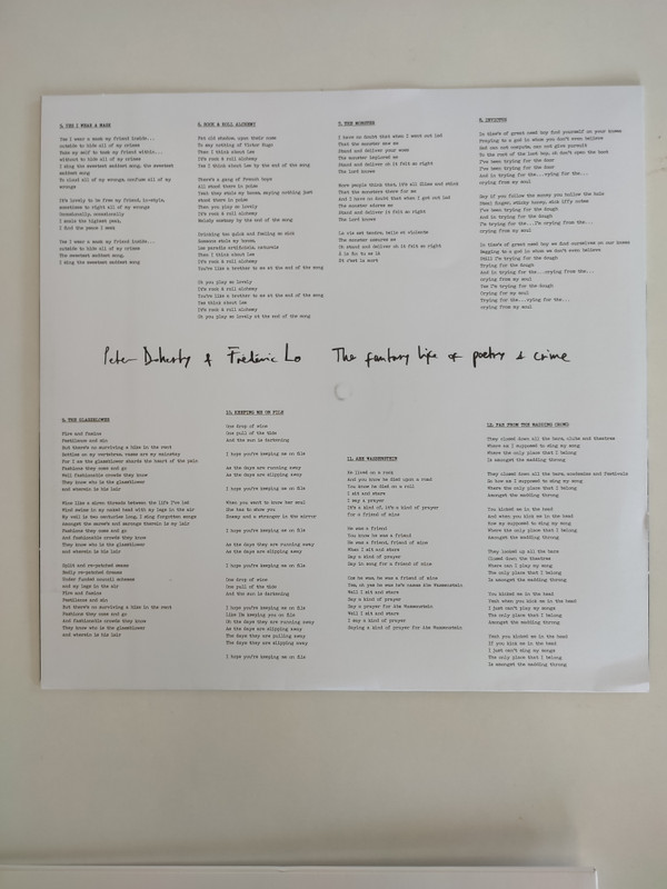 Pete Doherty & Frédéric Lo - The Fantasy Life Of Poetry & Crime | Virgin Records France (450 088-0) - 3 Pete Doherty & Frédéric Lo - The Fantasy Life Of Poetry & Crime | Virgin Records France (450 088-0) - 3