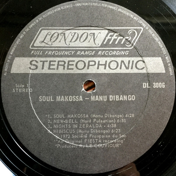 Manu Dibango - O Boso (Soul Makossa) | London Records (DL 3006) - 2 Manu Dibango - O Boso (Soul Makossa) | London Records (DL 3006) - 2