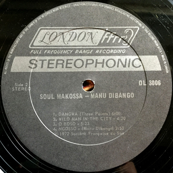 Manu Dibango - O Boso (Soul Makossa) | London Records (DL 3006) - 3 Manu Dibango - O Boso (Soul Makossa) | London Records (DL 3006) - 3