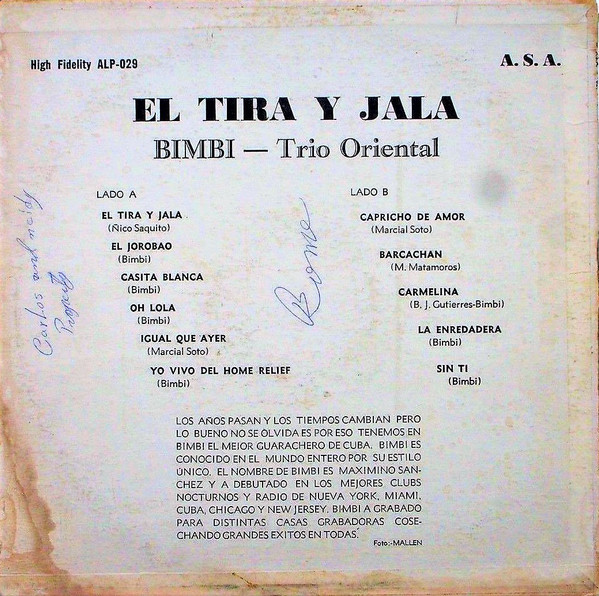 Bimbi Y Su Trio Oriental - El Tira Y Jala | A. S. A. (ALP-029) - 2 Bimbi Y Su Trio Oriental - El Tira Y Jala | A. S. A. (ALP-029) - 2