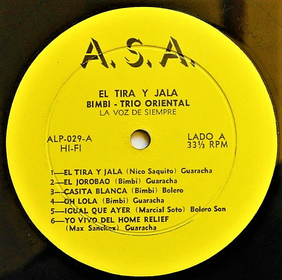 Bimbi Y Su Trio Oriental - El Tira Y Jala | A. S. A. (ALP-029) - 3 Bimbi Y Su Trio Oriental - El Tira Y Jala | A. S. A. (ALP-029) - 3