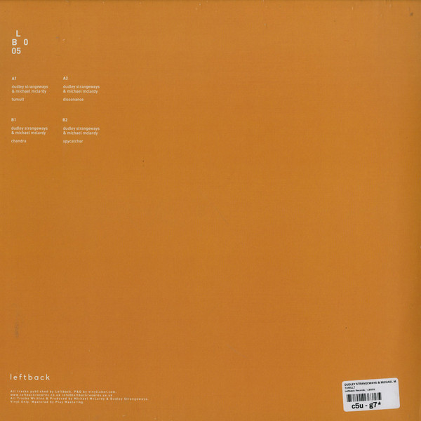 Dudley Strangeways & Michael McLardy - Tumult | Leftback (LB005) - 2 Dudley Strangeways & Michael McLardy - Tumult | Leftback (LB005) - 2