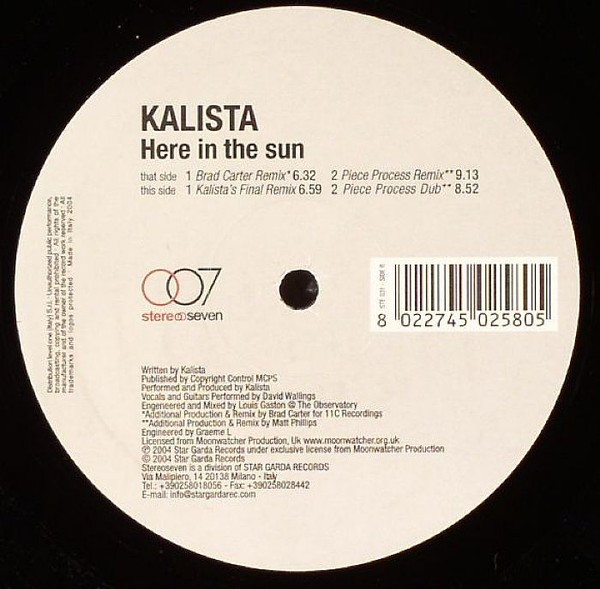 Kalista - Here In The Sun | Stereoseven (ste031) - main Kalista - Here In The Sun | Stereoseven (ste031) - main