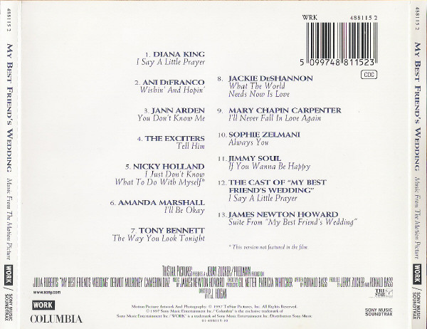 Various - My Best Friend's Wedding (Music From The Motion Picture) | Work (488115 2) - 2 Various - My Best Friend's Wedding (Music From The Motion Picture) | Work (488115 2) - 2
