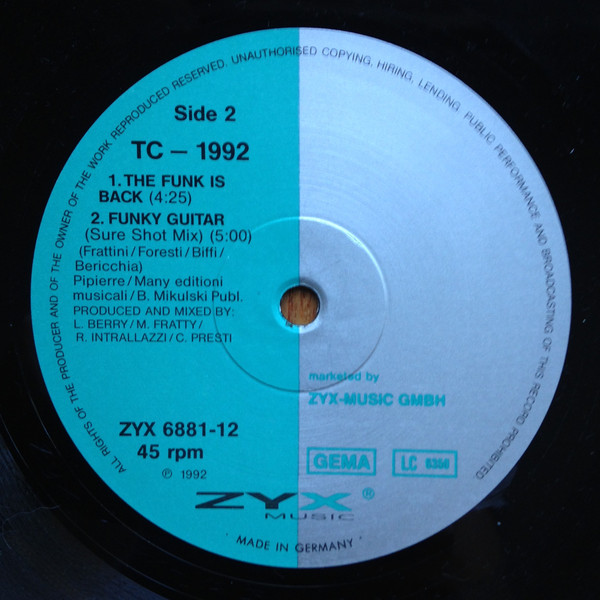 TC 1992 - Funky Guitar | ZYX Music (ZYX 6881-12) - 2