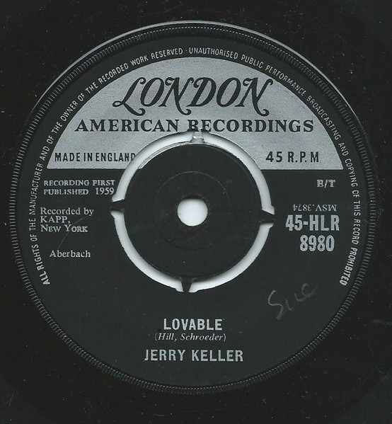 Jerry Keller - If I Had A Girl | London Records (45-HLR 8980) - 2