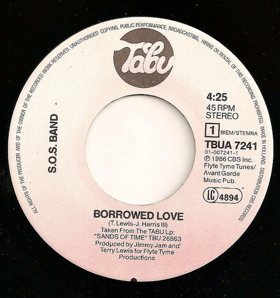 The S.O.S. Band - Borrowed Love | Tabu Records (A 7241) - 3