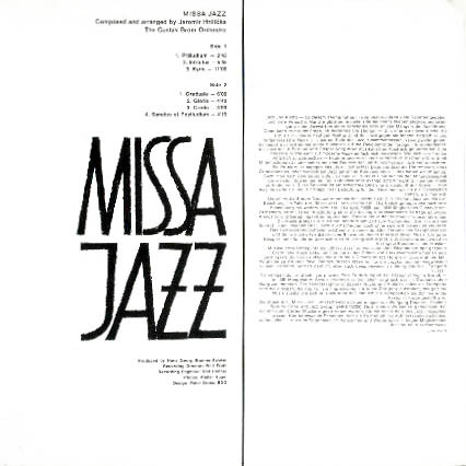 Gustav Brom Orchestra , Jaromír Hnilička - Missa Jazz (Jazz In The Church) | MPS Records (MPS 15 240 ST)