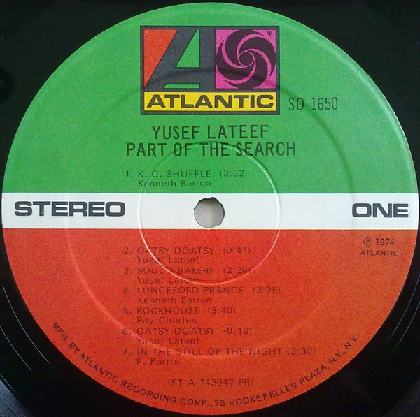 Yusef Lateef - Part Of The Search | Atlantic (SD 1650) - 3 Yusef Lateef - Part Of The Search | Atlantic (SD 1650) - 3