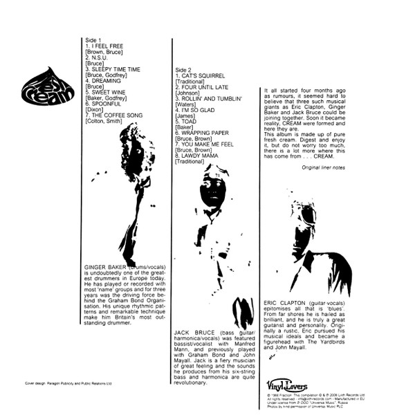 Cream - Fresh Cream | Vinyl Lovers (900167) - 2 Cream - Fresh Cream | Vinyl Lovers (900167) - 2