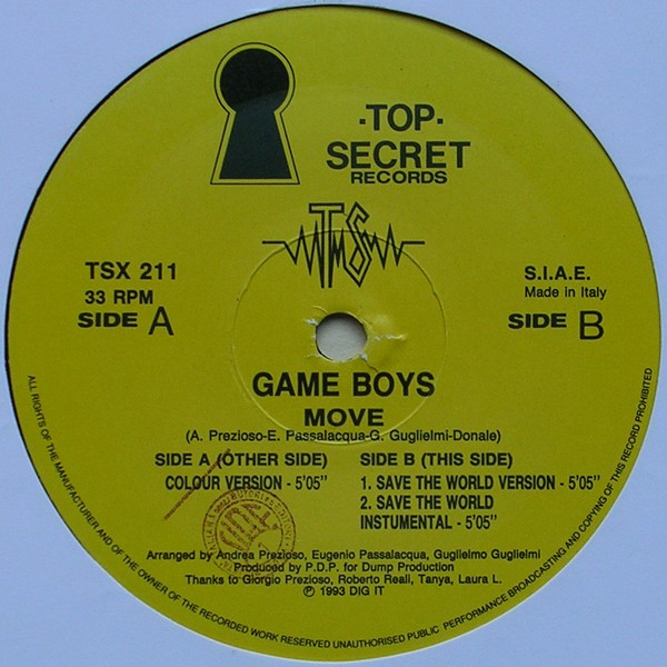 Game Boys - Move | Top Secret Records (TSX 211) - 4 Game Boys - Move | Top Secret Records (TSX 211) - 4