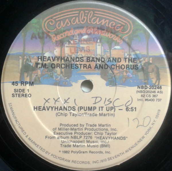 Heavyhands Band And T.M. Orchestra And Chorus - Heavyhands (Pump It Up) | Casablanca (NBD 20246)