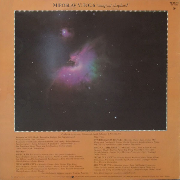 Miroslav Vitous - Magical Shepherd | Warner Bros. Records (WB 56 219) - 2