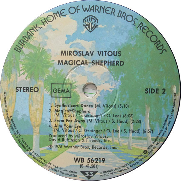 Miroslav Vitous - Magical Shepherd | Warner Bros. Records (WB 56 219) - 4