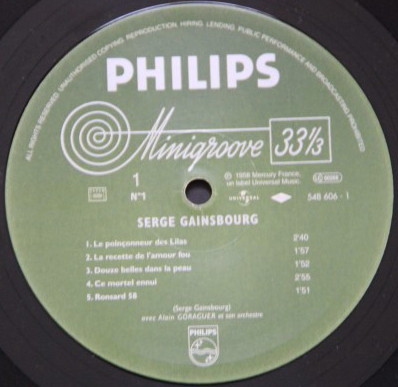 Serge Gainsbourg - Du Chant À La Une !… | Philips (548 606-1) - 4 Serge Gainsbourg - Du Chant À La Une !… | Philips (548 606-1) - 4
