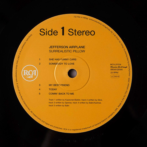 Jefferson Airplane - Surrealistic Pillow | Music On Vinyl (MOVLP034) - 3 Jefferson Airplane - Surrealistic Pillow | Music On Vinyl (MOVLP034) - 3