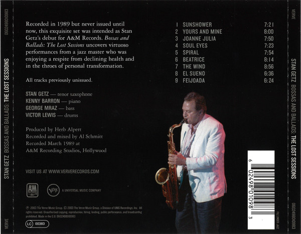 Stan Getz - Bossas And Ballads: The Lost Sessions | Verve Records (0602498010983) - 2 Stan Getz - Bossas And Ballads: The Lost Sessions | Verve Records (0602498010983) - 2