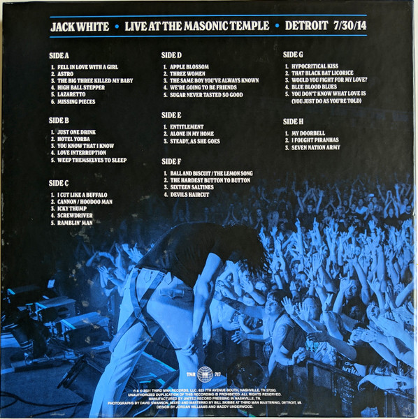 Jack White - Live At The Masonic Temple | Third Man Records (TMR-717) - 2 Jack White - Live At The Masonic Temple | Third Man Records (TMR-717) - 2