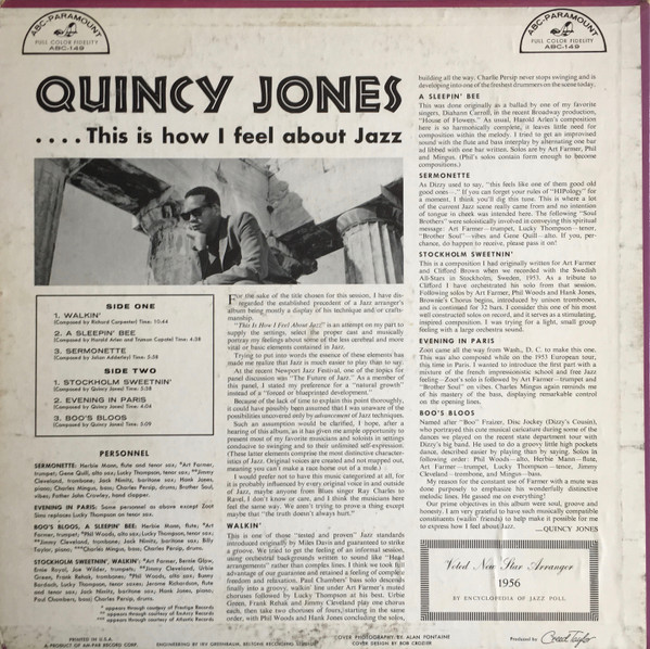 Quincy Jones - This Is How I Feel About Jazz | ABC-Paramount (ABC-149) - 2