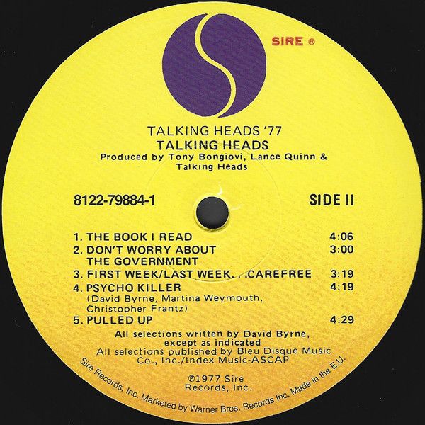 Talking Heads - Talking Heads: 77 | Sire (8122-79884-1) - 4