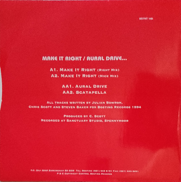 All Things Nice - Make It Right / Aural Drive | Bosting Records (BSTNT 108) - 2