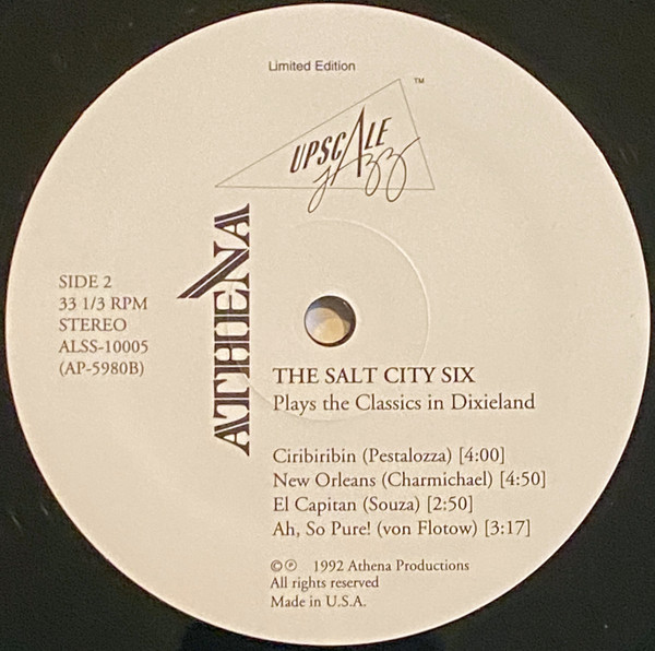 Salt City Six - Salt City Six Plays The Classics In Dixieland | Athena (ALSS-10005) - 3