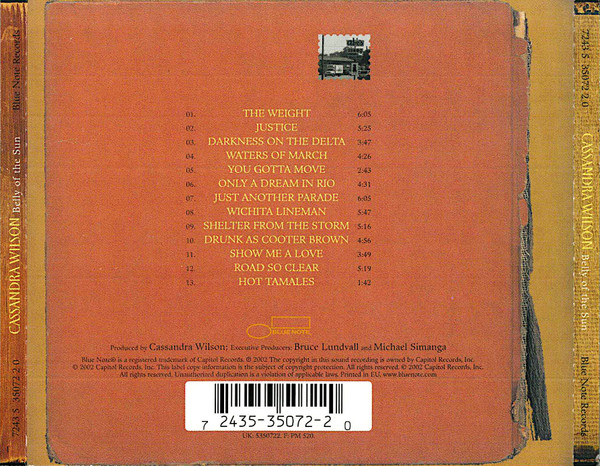 Cassandra Wilson - Belly Of The Sun | Blue Note (7243 5 35072 2 0) - 2