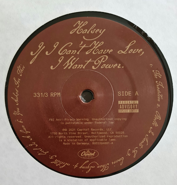 Halsey - If I Can’t Have Love, I Want Power | Capitol Records (B003394801) - 2