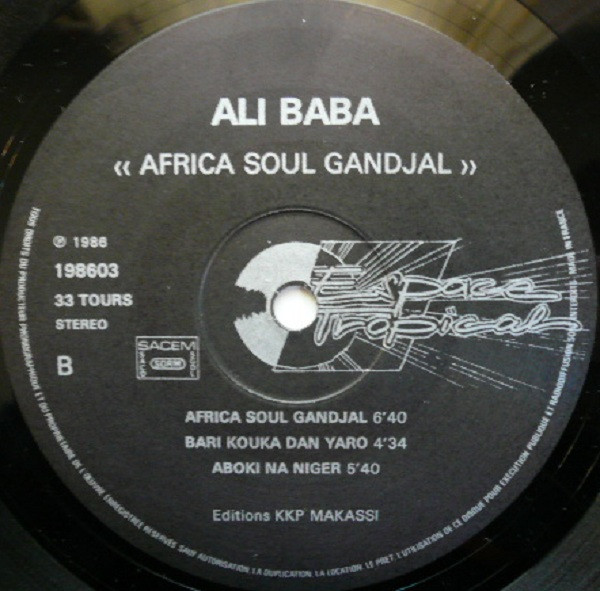 Ali Baba - Africa Soul Gandjal | Espace Tropical (ET 1986-03) - 2