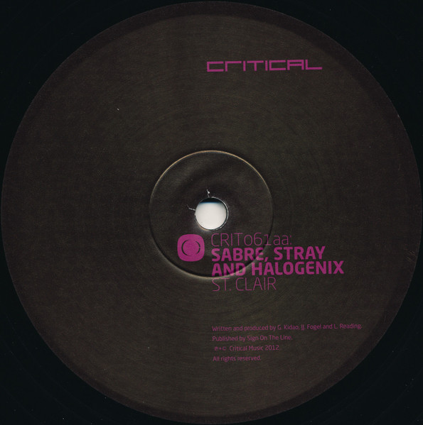 Sabre , Stray And Halogenix - Oblique / St. Clair | Critical Recordings (CRIT061) - 2 Sabre , Stray And Halogenix - Oblique / St. Clair | Critical Recordings (CRIT061) - 2
