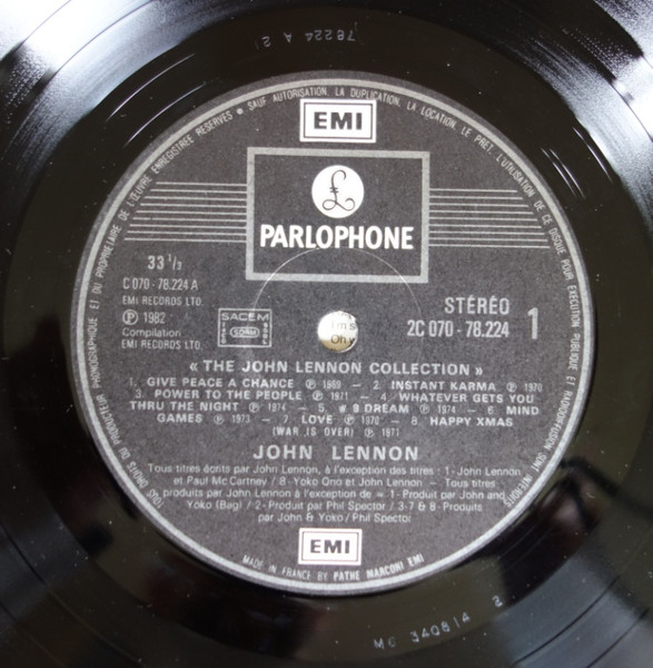 John Lennon - The John Lennon Collection | Parlophone (2C 070-78224) - 3 John Lennon - The John Lennon Collection | Parlophone (2C 070-78224) - 3