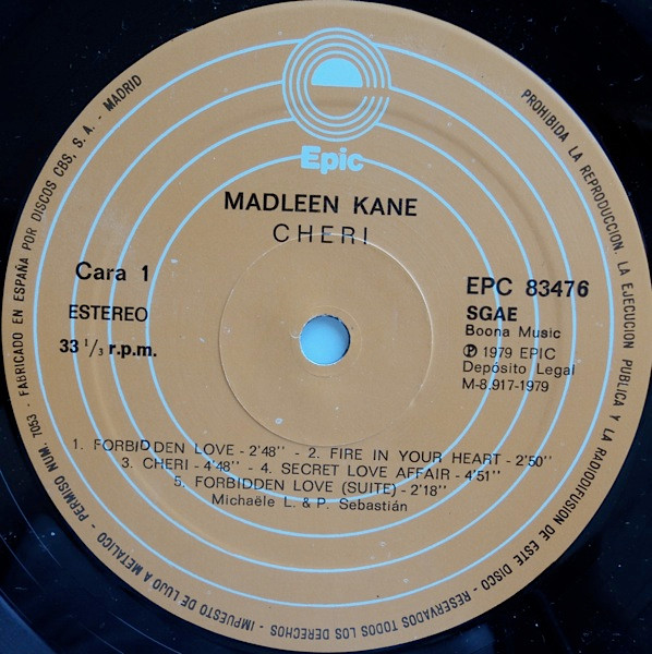 Madleen Kane - Cheri | Epic (EPC 83476) - main