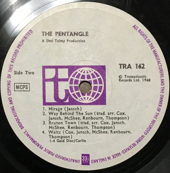 Pentangle - The Pentangle | Transatlantic Records (TRA 162) - 4