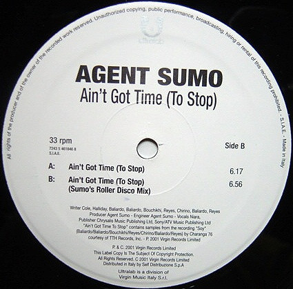 Agent Sumo - Ain't Got Time (To Stop) | Ultralab (7243 5 46184 6 8) - 2 Agent Sumo - Ain't Got Time (To Stop) | Ultralab (7243 5 46184 6 8) - 2