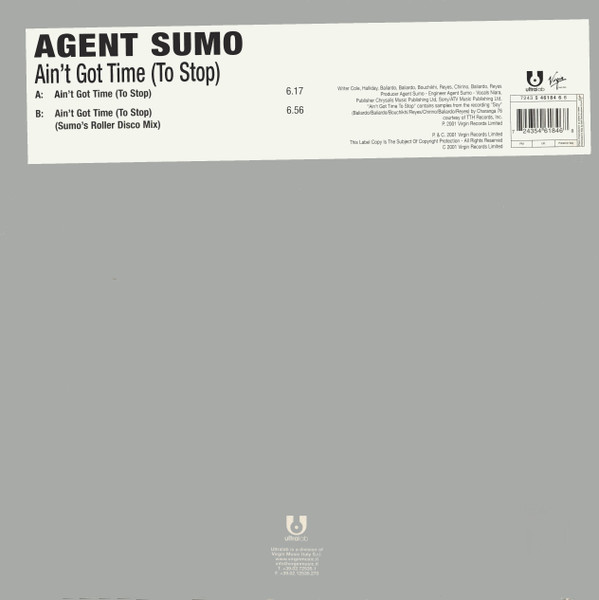 Agent Sumo - Ain't Got Time (To Stop) | Ultralab (7243 5 46184 6 8) - main Agent Sumo - Ain't Got Time (To Stop) | Ultralab (7243 5 46184 6 8) - main