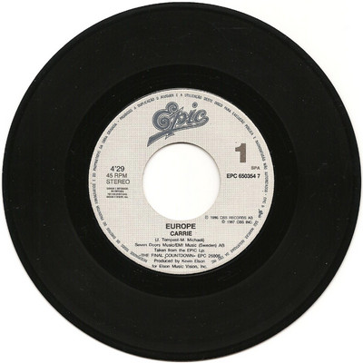 Europe - Carrie | Epic (EPC 650354 7) - 3