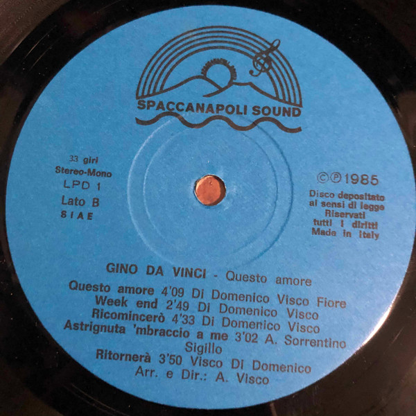 Gino Da Vinci - Questo Amore | Spaccanapoli Sound (LPD 1) - 4 Gino Da Vinci - Questo Amore | Spaccanapoli Sound (LPD 1) - 4