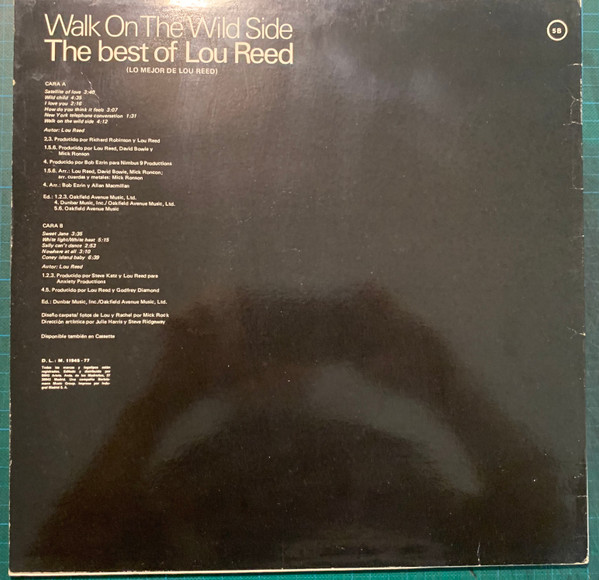 Lou Reed - Walk On The Wild Side - The Best Of Lou Reed (Lo Mejor De Lou Reed) | RCA (NL-13753) - 2