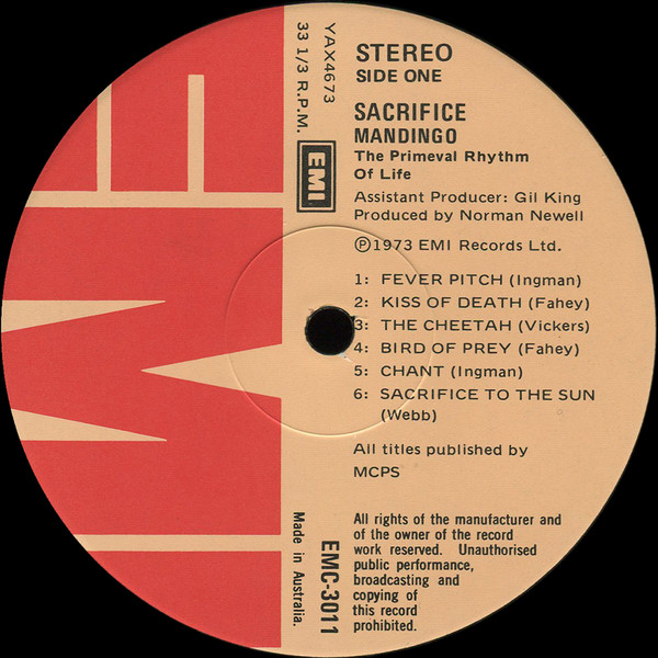 Mandingo - Sacrifice | EMI (EMC. 3011) - 3 Mandingo - Sacrifice | EMI (EMC. 3011) - 3