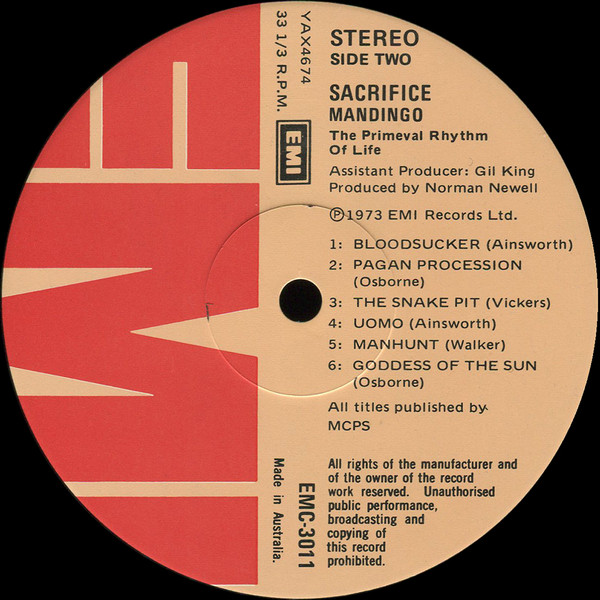 Mandingo - Sacrifice | EMI (EMC. 3011) - 4 Mandingo - Sacrifice | EMI (EMC. 3011) - 4